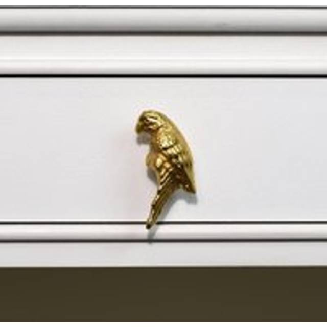 Metallic Gold Parrot Drawer Knob