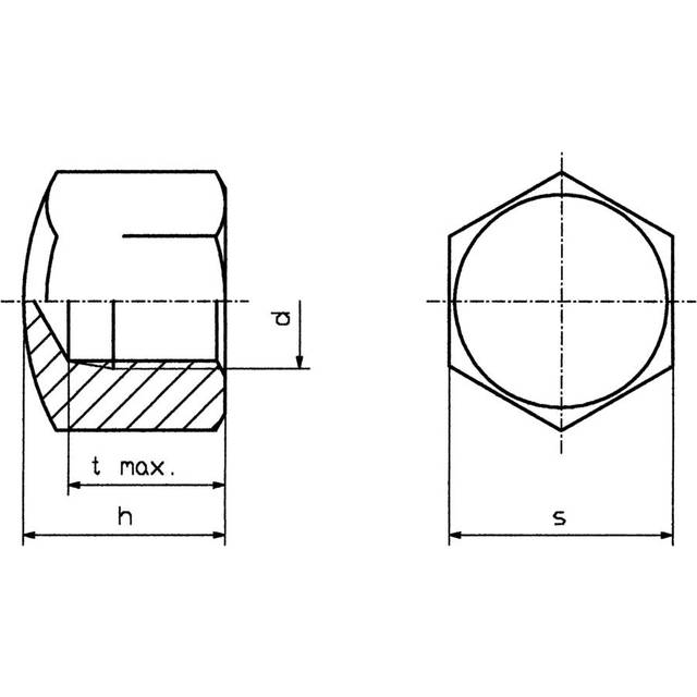 Toolcraft 194783 Low Form Domed Cap Nuts DIN 917 Galvanized Steel ...