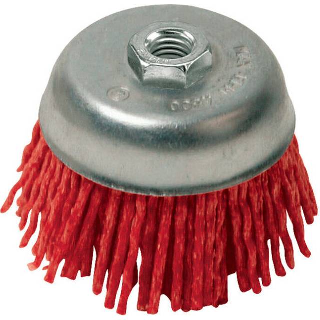 100mm COARSE Rotary Nylon Filament Wire Cup Brush M14 Grinder Thread NO SPARK