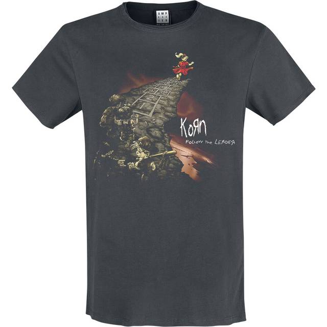 Korn T-shirt - Amplified Collection - Follow The Leader - S 3XL - för Herr - skiffer