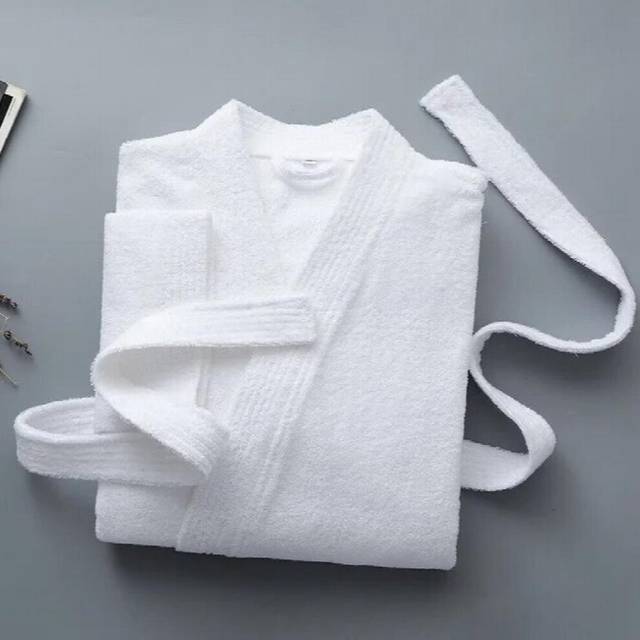 Men Bathrobe 100% Cotton Thick Winter Warm Towel Fleece Cotton Dressing Gowns Long Bath Robe Hotel Spa Soft Bridesmaid Robe