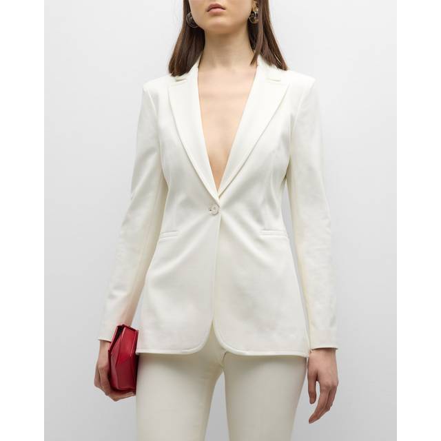 Breann Long Fitted Blazer - OFF WHITE - 6
