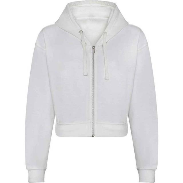 (2XS, Arctic White) Awdis Womens/Ladies Cropped Hoodie