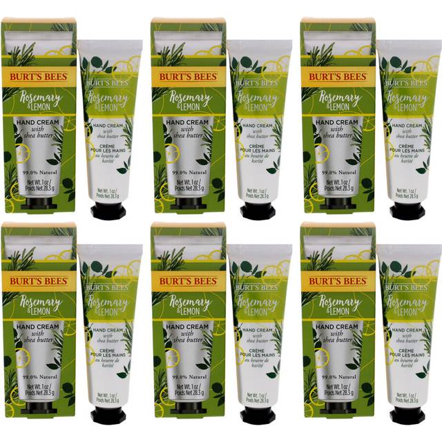 Burts Bees Rosemary and Lemon Hand Cream - Pack of 6 For Unisex 1 oz Cream