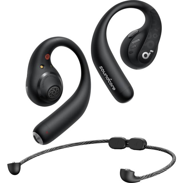 Soundcore by Anker AeroFit Pro öppna hörlurar, ultrakomfort, säker passform, ergonomisk design, rikt ljud med LDAC, Bluetooth 5.3, IPX5-vattentålig