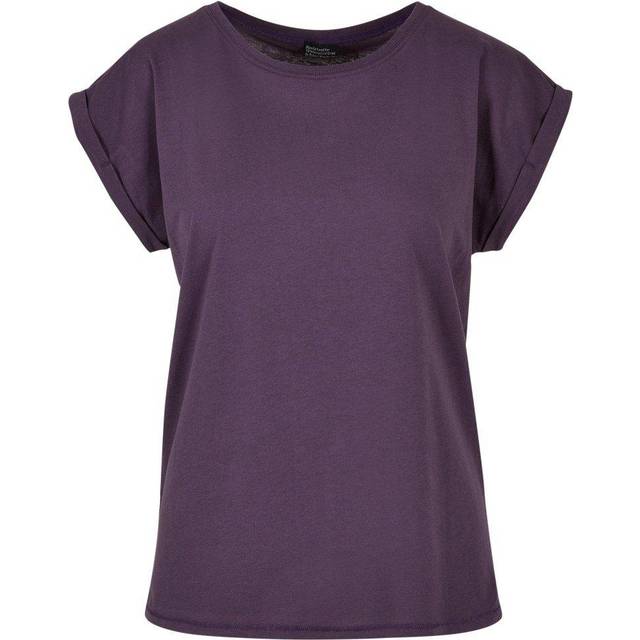 (XS, Purple Night) Build Your Brand Womens/Ladies Extended Shoulder T-Shirt