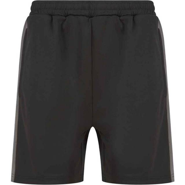 (XS, Black/Gunmetal Grey) Finden & Hales Mens Knitted Shorts