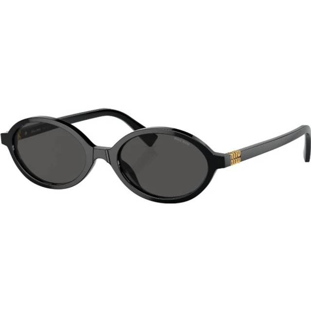Miu Miu Woman MU 04ZS  1AB5S0 Sunglasses Acetate Black Grey Round Normal