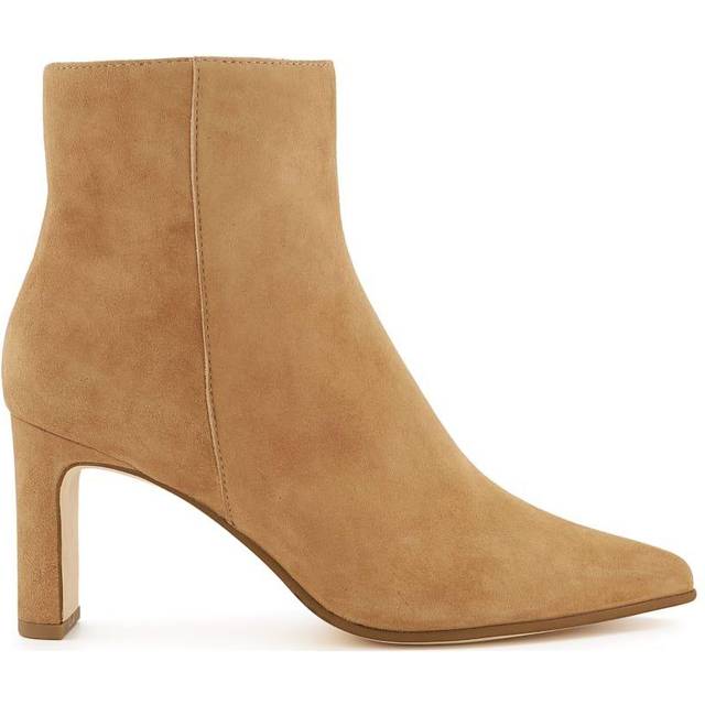 Dune London Womens Ladies Ottaly - Block-Heel Ankle Boots - Camel Suede - Size UK 8