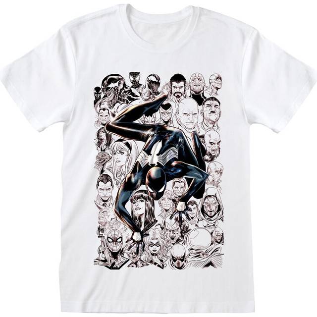 Spider-Man - Black Suit Spider White - T-Shirt - white - S - 100% Cotton,Jersey