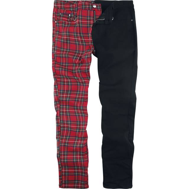 Banned - Gothic Cloth Trousers - Split Trousers - S to XXL - for Men - red-black