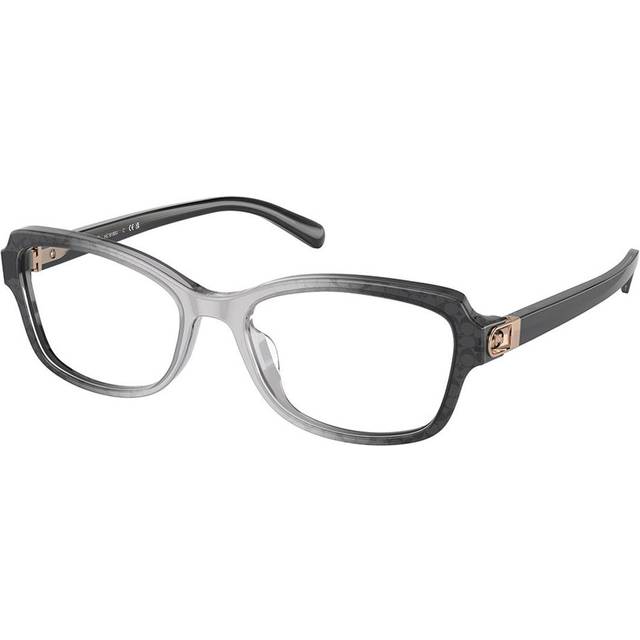 Coach HC6193U 5710 Women's Eyeglasses Clear Size 53 (Frame Only) - Blue Light Block Available - Transparent Faded Grey (53)