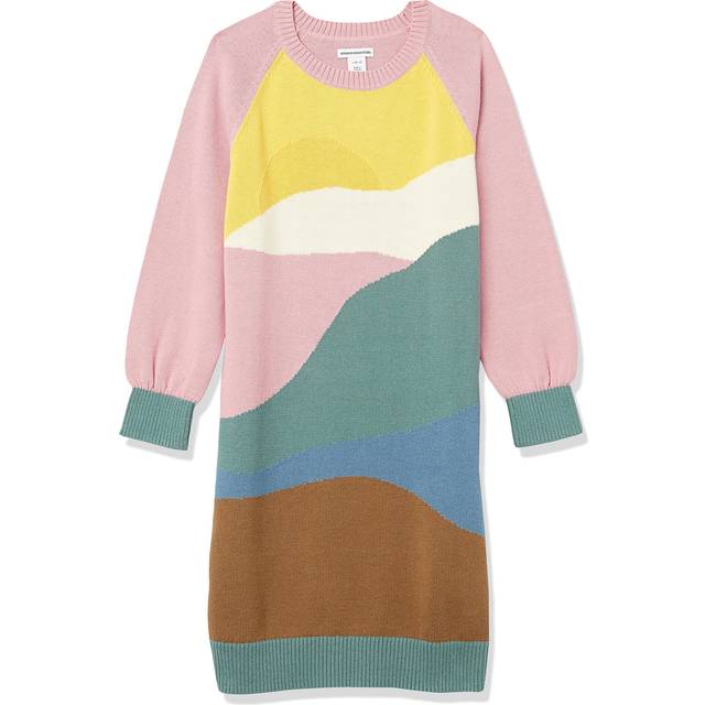 Amazon Essentials girls Raglan Sweater Dress  Sunshine  Small
