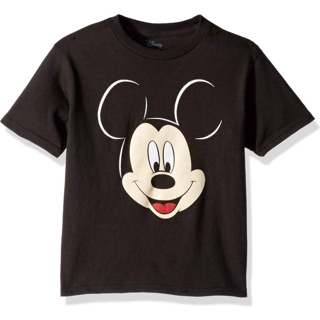 Disney Boys Toddler Mickey Mouse Big Face Short Sleeve Tshirt  Black  2T