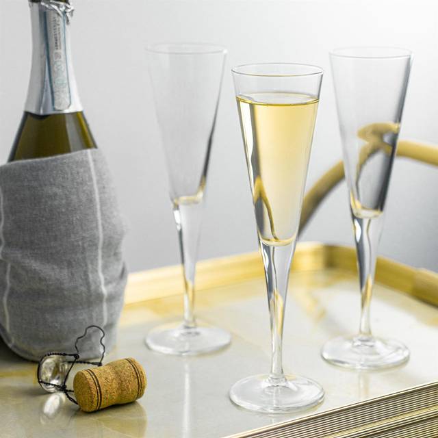 Bormioli Rocco Ypsilon Champagne Flutes Clear 160ml/24