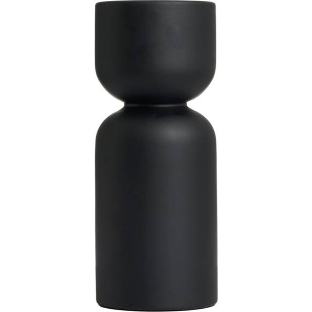 Shaped Ceramic Vase, Black