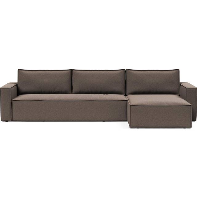 Innovation Living - Newilla Sofa Bed with Lounger 346x190cm - taupe/Stoff 530 Bouclé Taupe (88.0 x 346.0 x 190.0cm)