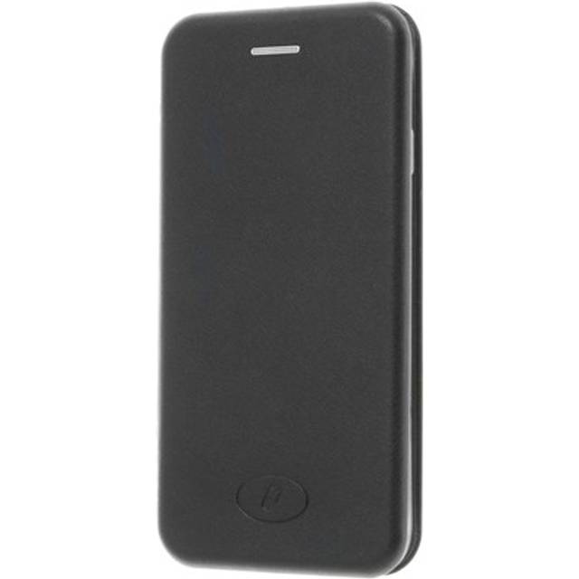 Insmat Exclusive Folio Case - Vikbart fodral för mobiltelefon - papper, polyuretan, kartong, aluminiumfolie, termoplastisk polyuretan (TPU) - svart - för Apple iPhone 7, 8
