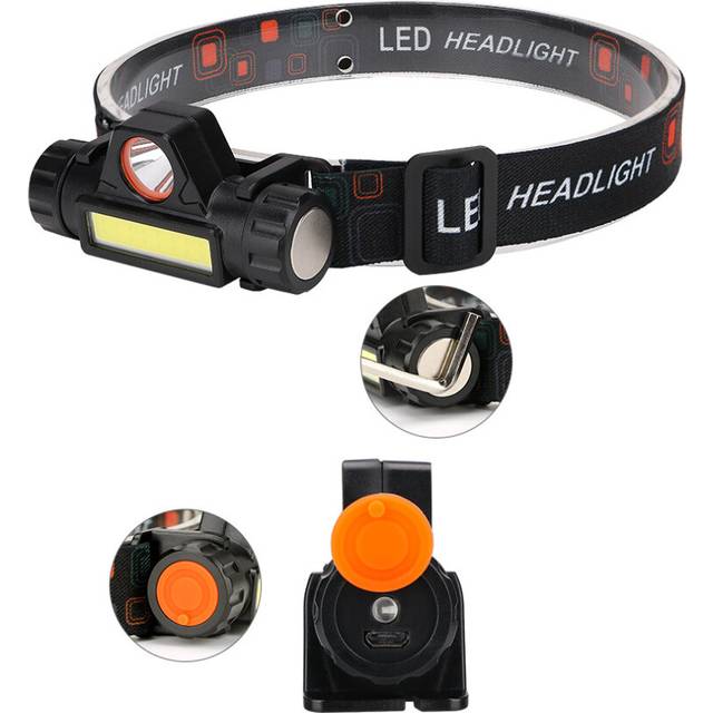 XANES XPE+COB 90 Rotatable LED Headlamp USB Rechargeable Outdoor Camping Hiking Cycling Fishing Light with Magnet