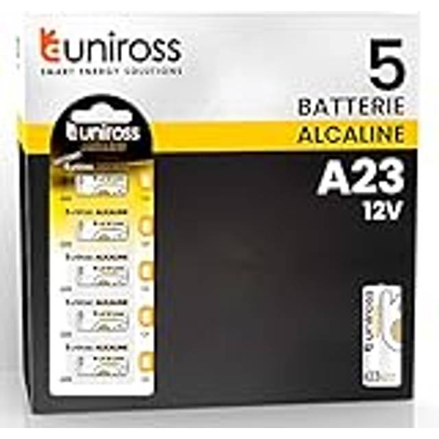 5 x uniross a23 alkaline batteries 12v - 23a mn21 e23a lrv08 v23 l1028 remote
