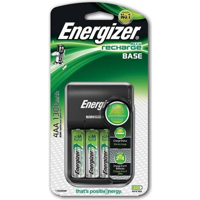 Energizer Accu Recharge Base Battery Charger with 4 x AA 1300mah Batteries