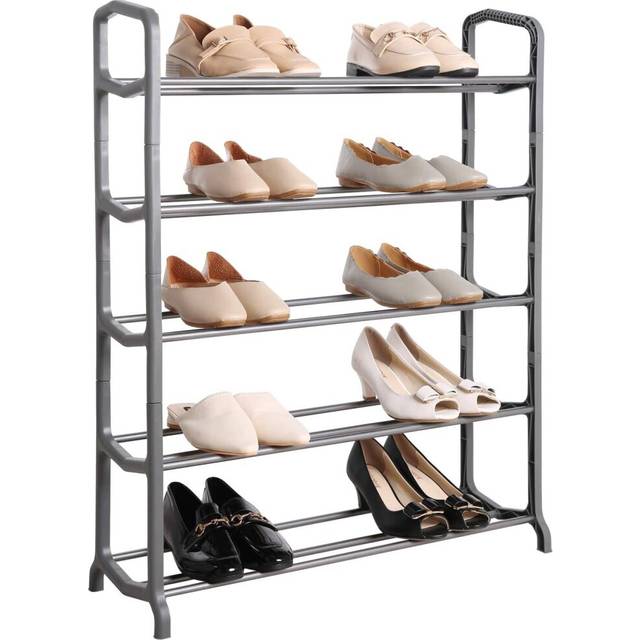 5 tier space matt finish shoe rack, for living room, hallway and cloakroom