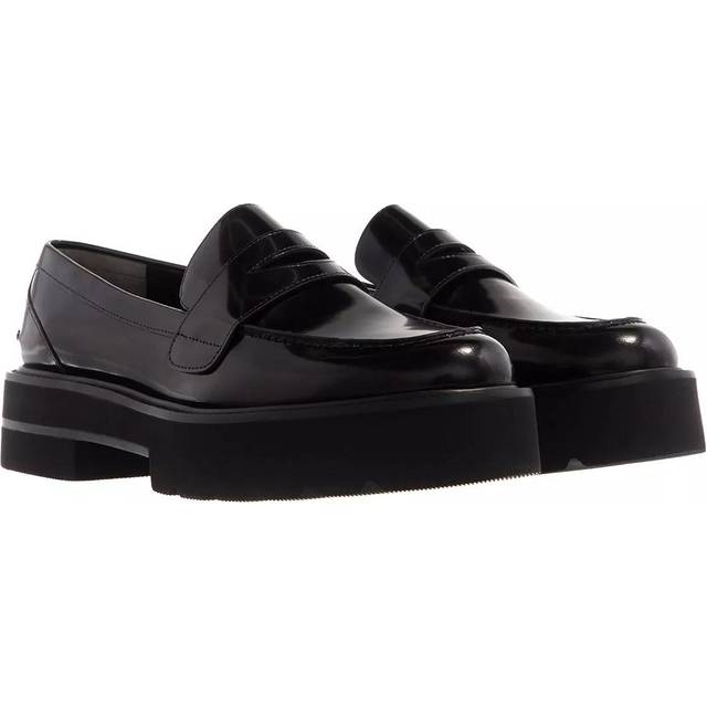 Stuart Weitzman, ULTRALIFT LOAFER, FLATS AND LOAFERS, BLACK, SPAZZOLATO