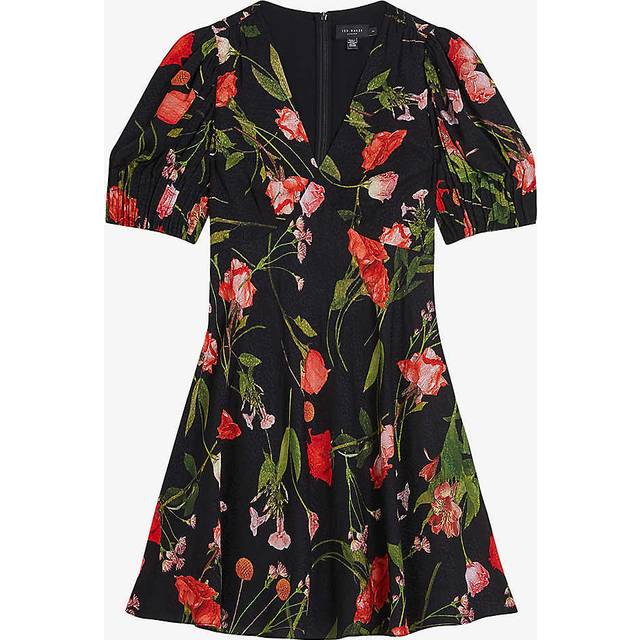 Ted Baker Sienno Mini Puff Sleeve Dress - Black