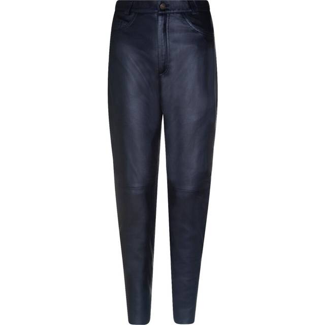 Infinity Leather Womens Classic Lamb Nappa Black '501' Jeans - Size 16 UK