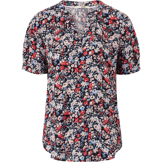 Esprit - Blus Blouse Aop - Blå