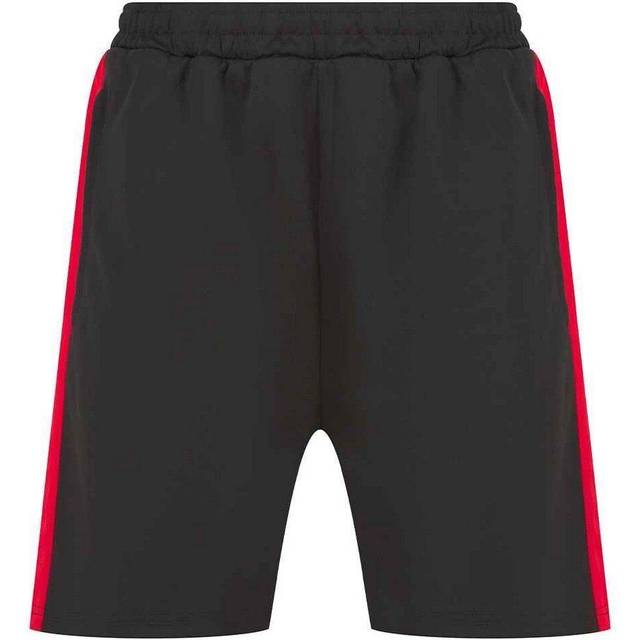 (3XL, Black/Red) Finden & Hales Mens Knitted Shorts