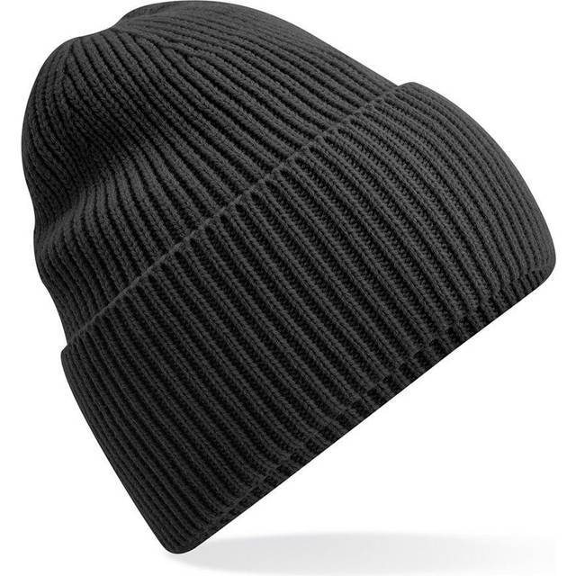 (One Size, Charcoal) Beechfield Cuffed Recycled Oversized Beanie