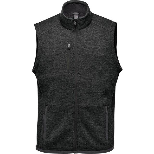 (L, Black) Stormtech Mens Avalante Knitted Heather Full Zip Gilet