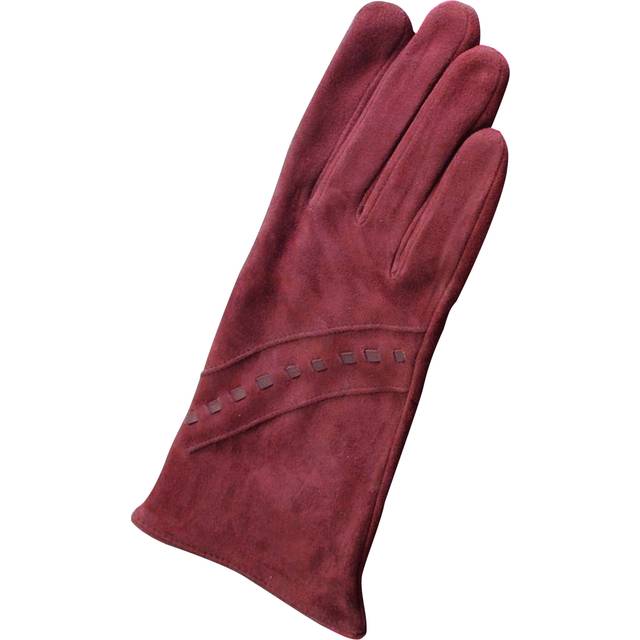 (M, Oxblood) Eastern Counties Leather Womens/Ladies Sian Suede Gloves