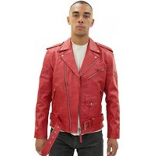 Cow-Hide Brando Jacket -Venice - Red - L