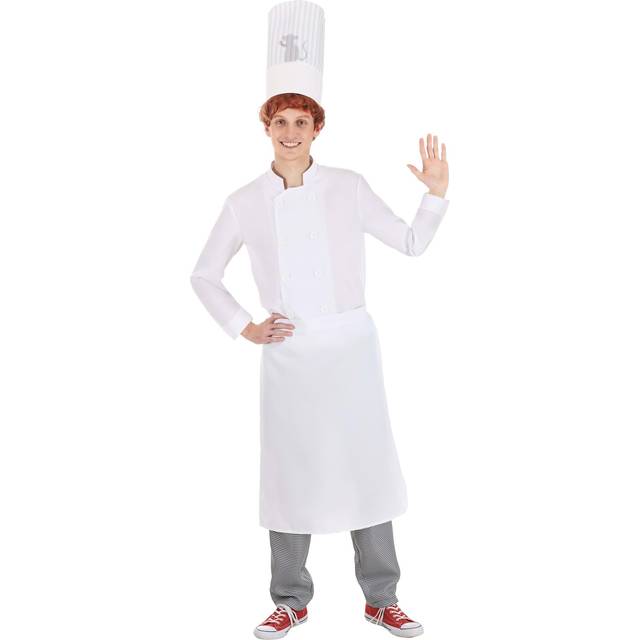 Disney & Pixar Men's Alfredo Linguini Ratatouille Costume with Light Up Hat | Disney Costumes - Black&#47;White (S)