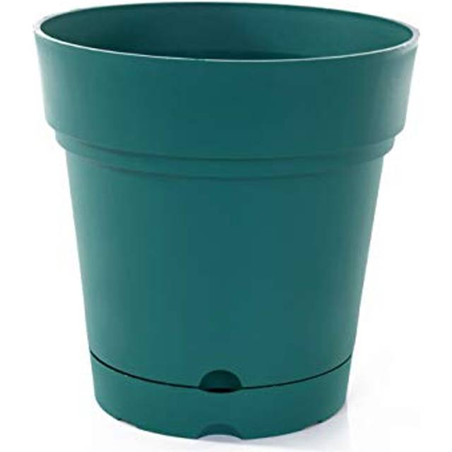 Mintra Plastic Pots for Plants  Round Planter for Indoor Outdoor Plants  Garden Pots with Saucers & Drainage Holes  Decorative Flower Pots for Patio