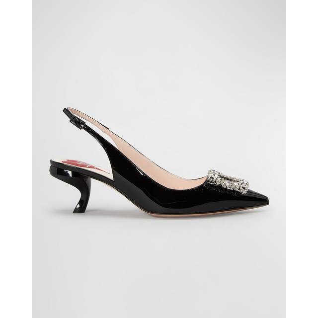 Roger Vivier - Virgule Slingback Pumps in patent leather