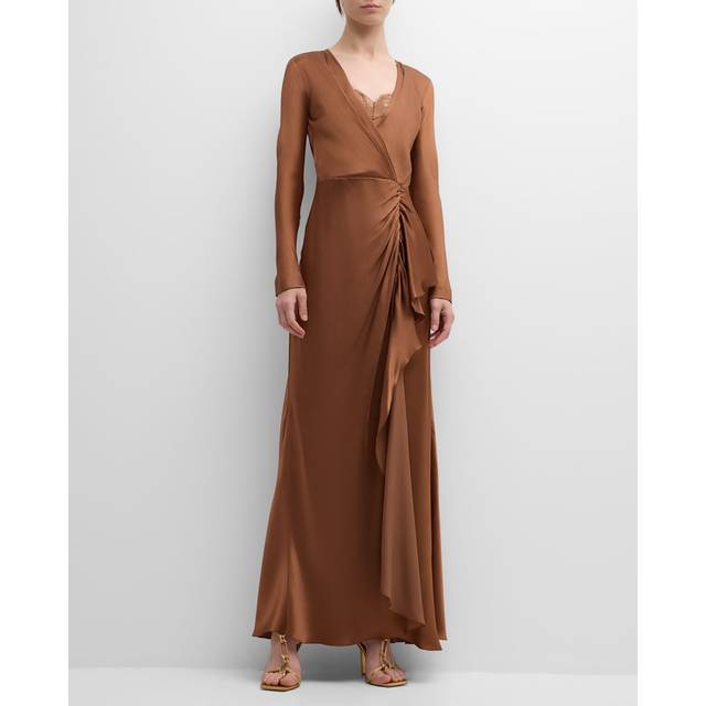 Alberta Ferretti Silk-Blend Gown