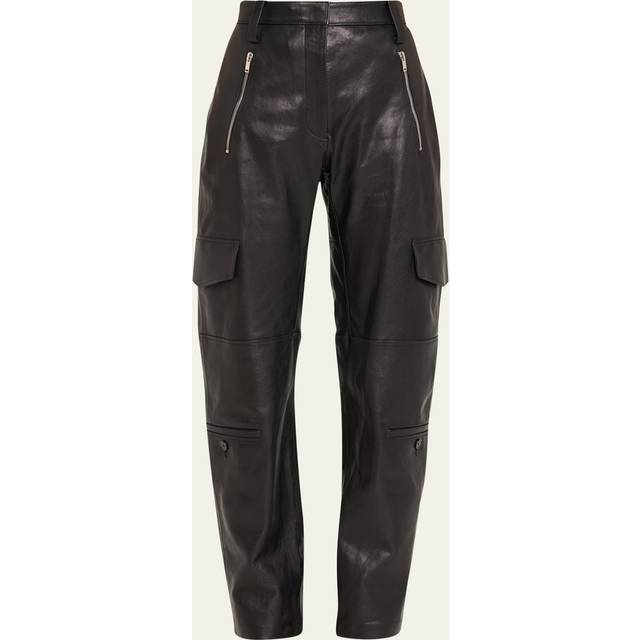 Jackson Leather Cargo Pants - BLACK - 8