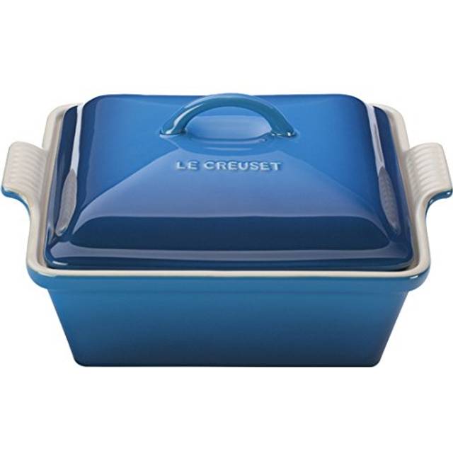 "Le Creuset Stoneware Heritage Covered Square Casserole, 2.5 qt. (9""), Marseille"