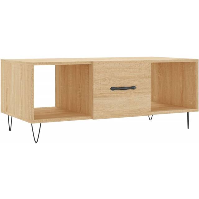 vidaXL Coffee Table Sonoma Oak 102x50x40 cm Engineered Wood - Brown