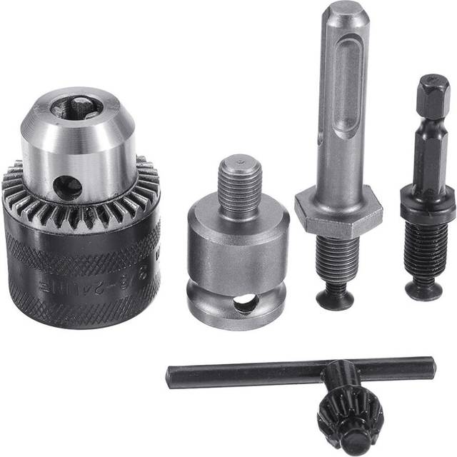 Drillpro 5pcs 1.5-10mm 3/8-24UNF Drill Chuck Set Drill Adapter Changed Impact Wrench Into Eletric Drill