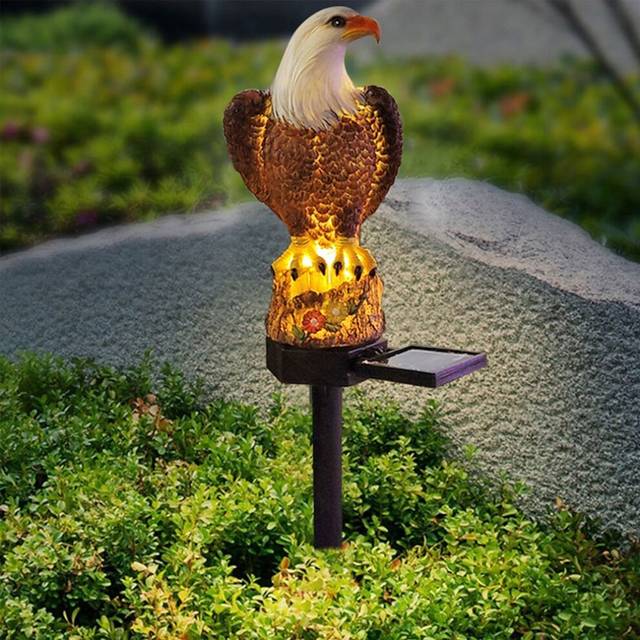 Outdoor LED Eagle Garden Lights Waterproof Animal Night Lights Path Lawn Light Courtyard LED Landscape Lamp for Garden Patio Lawn Aisle Decoration