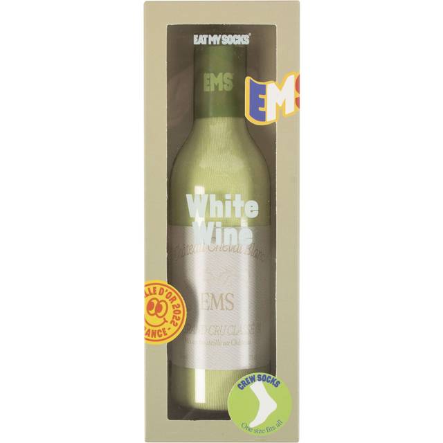 EAT MY SOCKS 1 Pair Wine Bottle Cotton Socks White Wine One Size - Multi Coloured