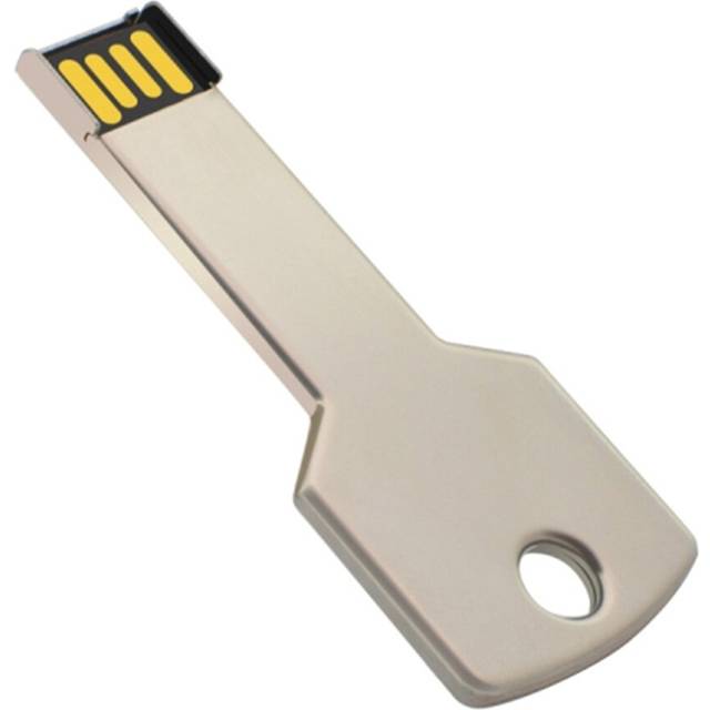 512Mb Usb 2.0 Metal Key Shape Usb Flash Disk