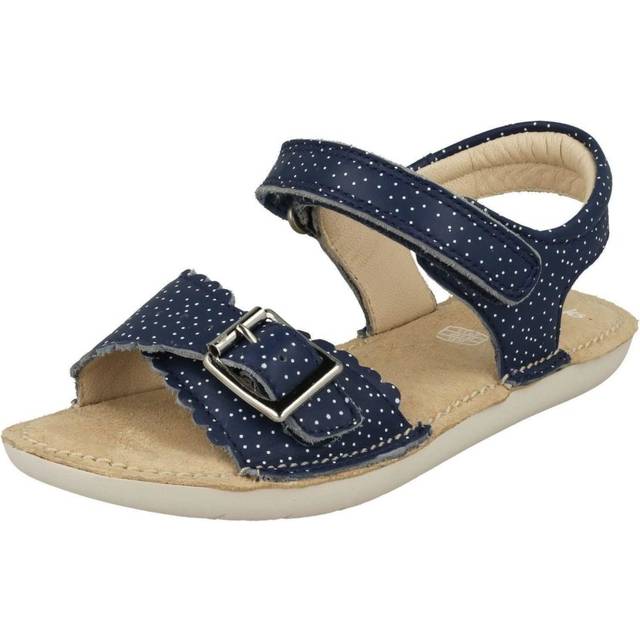 (UK 7 Infant, Blue) Girls Clarks Buckle Strap Sandals Ivy Blossom - F Fit