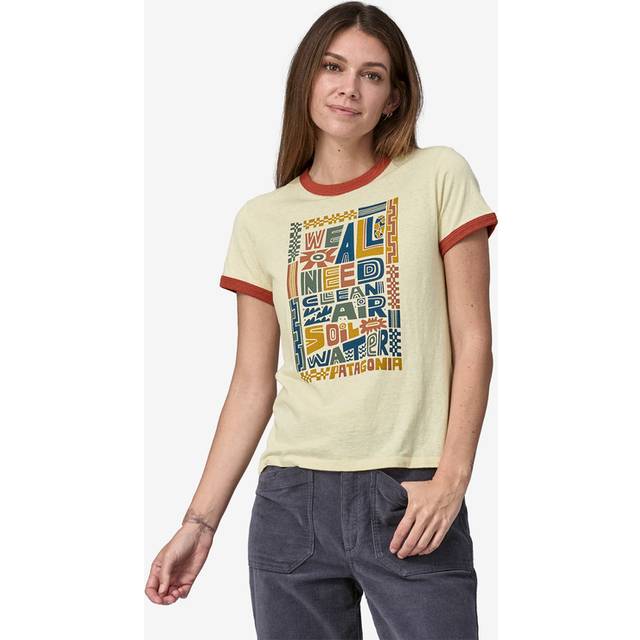 Patagonia  T shirt W'S WE ALL NEED RINGER RESPONSIBILI-TEE  - EU XS - Black - EU XS