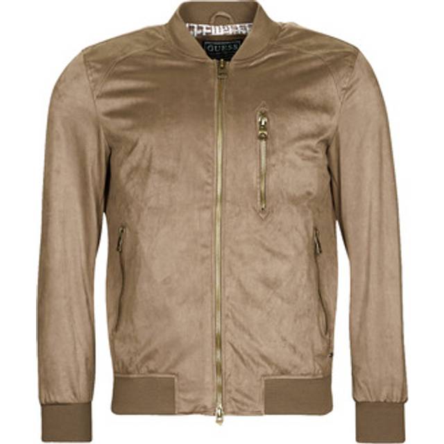 Guess  Leather jacket FAUX SUEDE HOODED BOMBER  - EU L - Beige - EU L