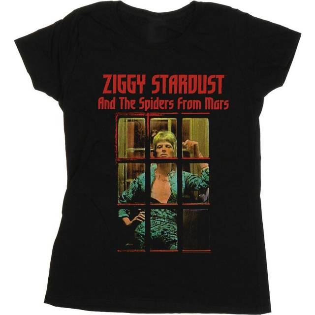 (S, Black) David Bowie Womens/Ladies Ziggy Stardust Spider Cotton T-Shirt